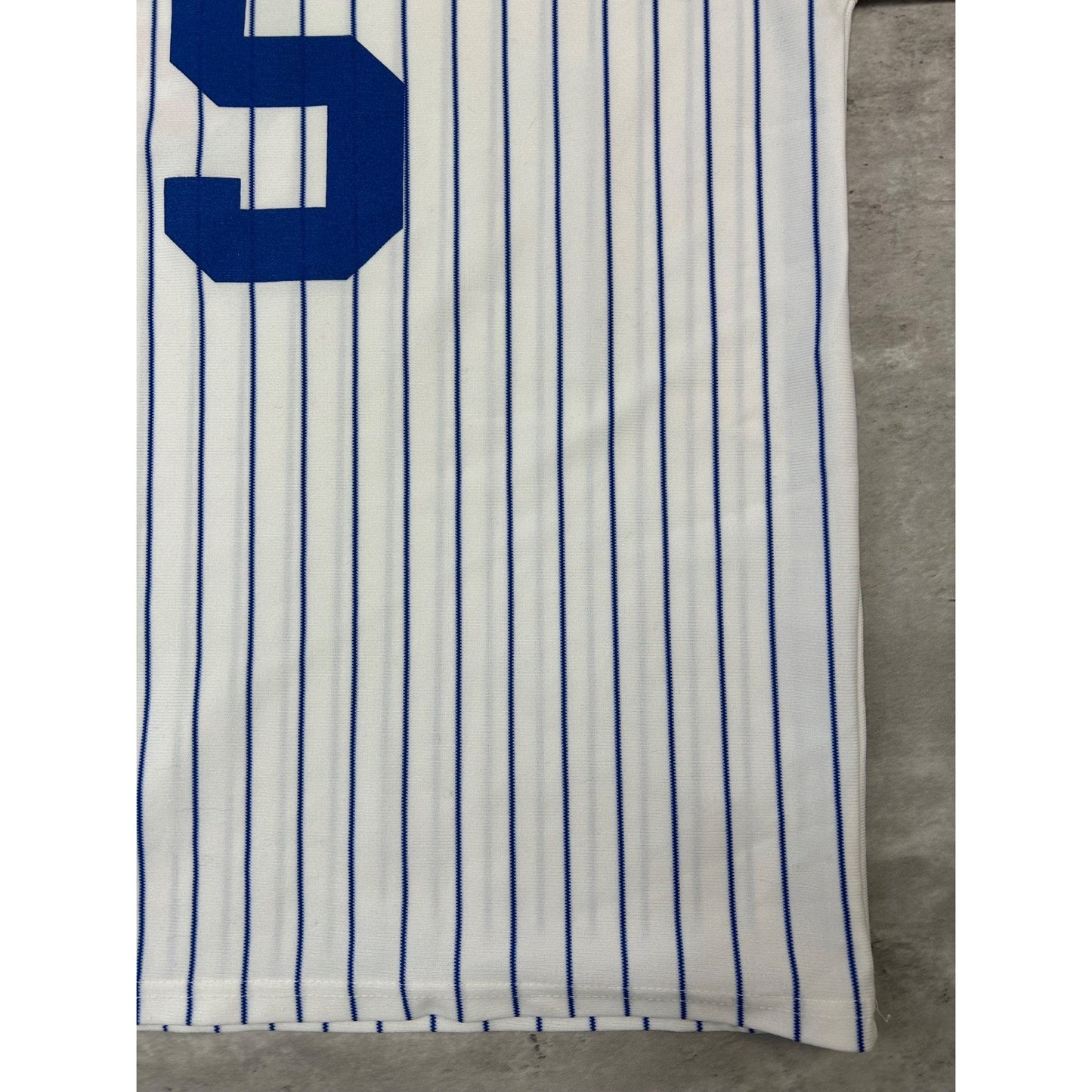 Vintage 90s Chuck Cottier #5 Chicago Cubs MLB Pinstripe Baseball Jersey Sz Large