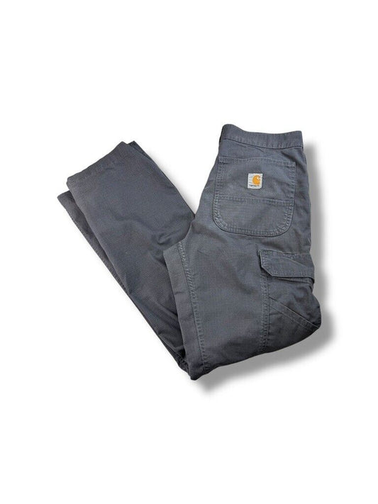 Carhartt Ripstop Work Wear Carpenter Cargo Double Knee Pants Size 30W Gray