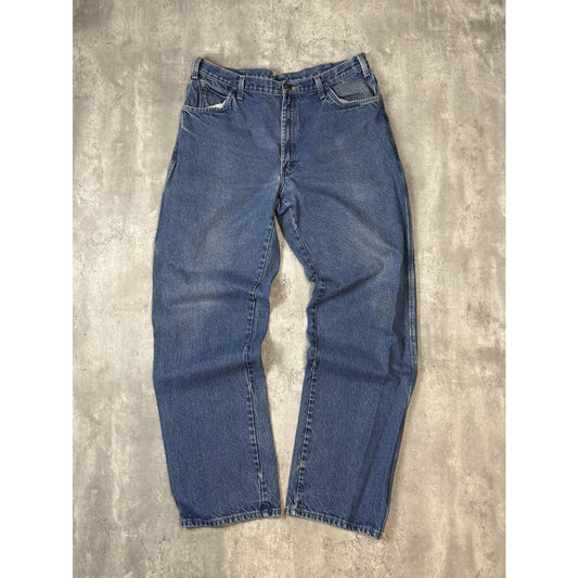 Vintage Dickies Dark Wash Denim Workwear Carpenter Pants Size 37
