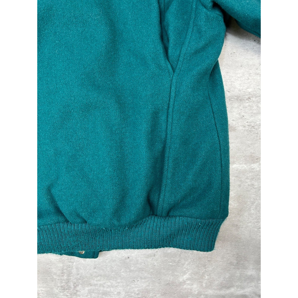 Vintage 90s Eddie Bauer Full Zip Varsity Style Bomber Jacket Size Large