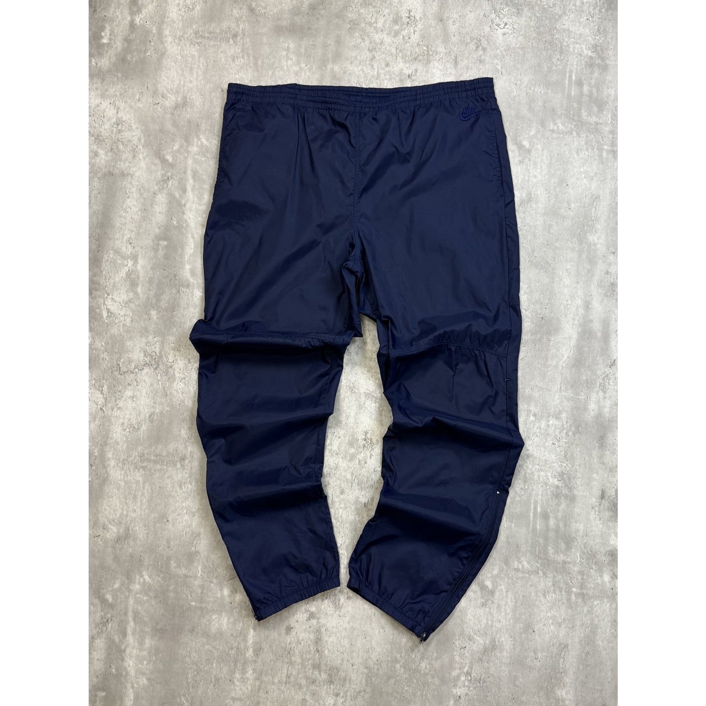 Vintage 90s Nike Tonal Embroidered Swoosh Nylon Track Pants Size XL