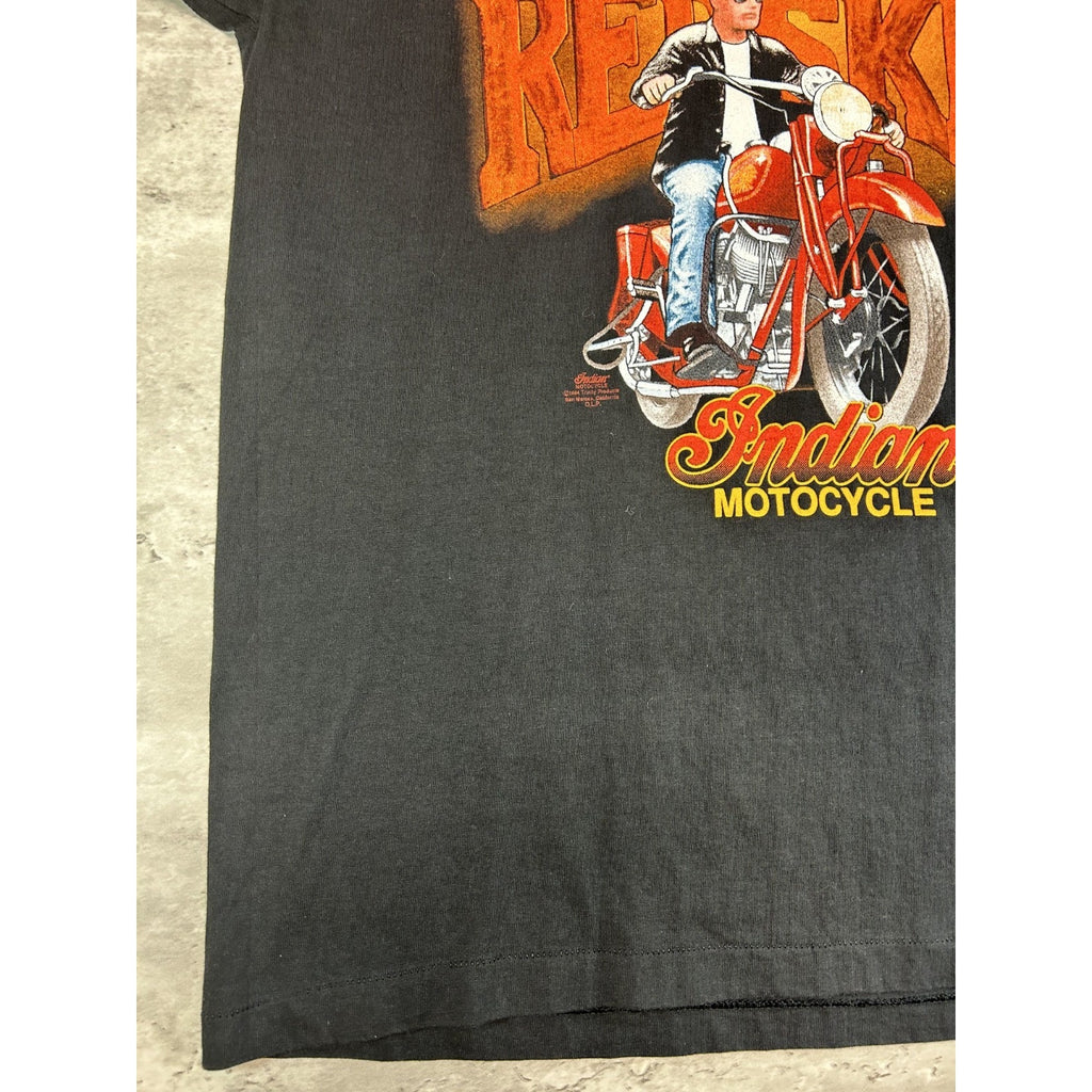 Vintage 1994 Indian Motorcycles Iron Redskin Motorcycle Graphic T-Shirt Sz XL