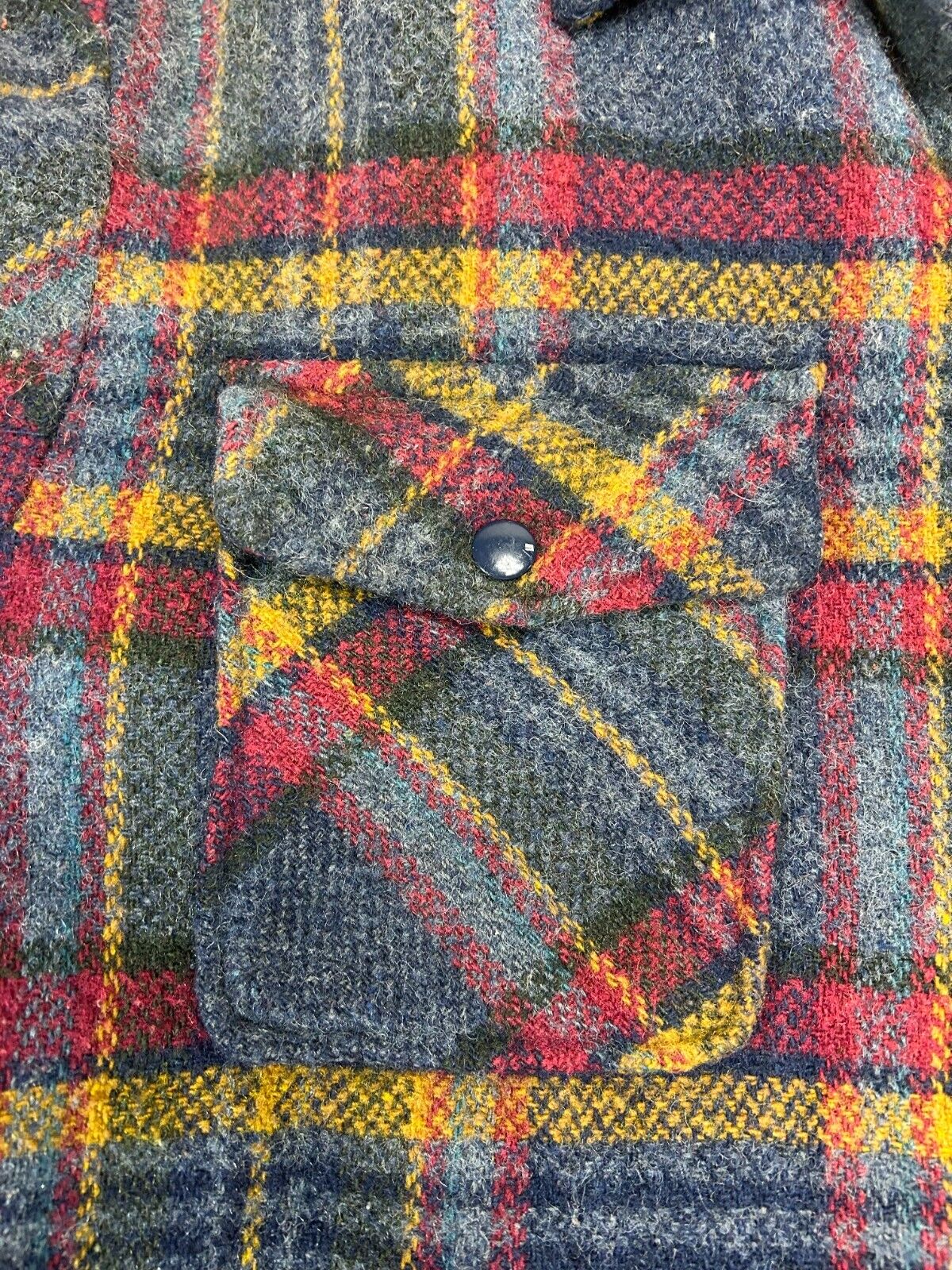 Vintage 90s Canyon Guide Outfitters Sherpa Lined Plaid Full Zip Jacket Size 48