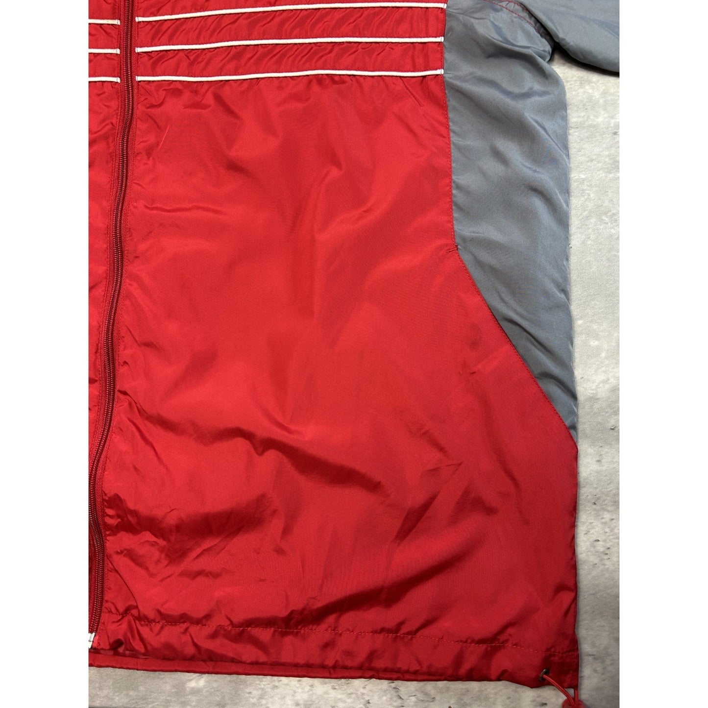 Kansas City Chiefs NFL Embroidered Logo Nylon Windbreaker Size XL