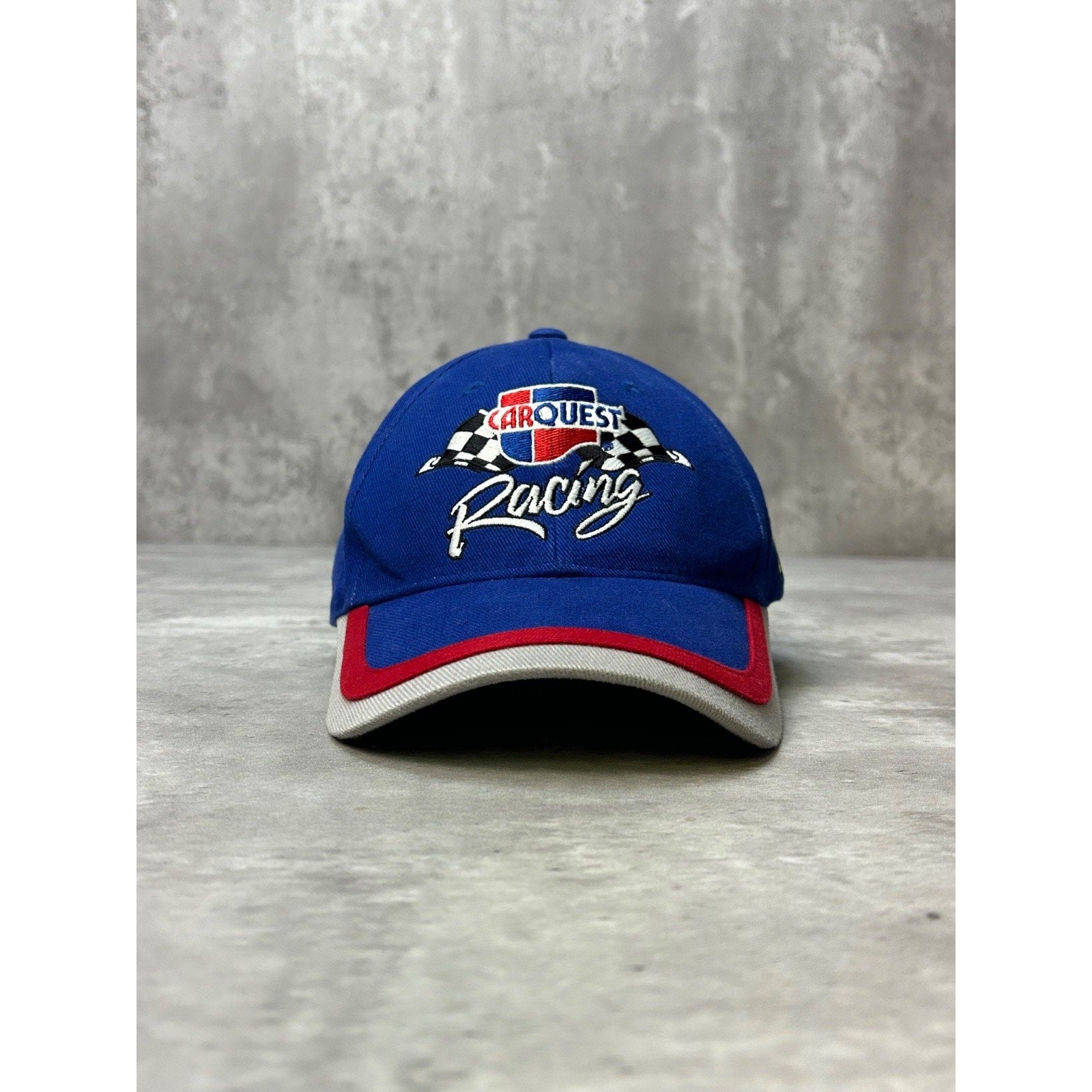 Vintage CarQuest Racing Embroidered Spellout Nascar Strapback Hat OSFA