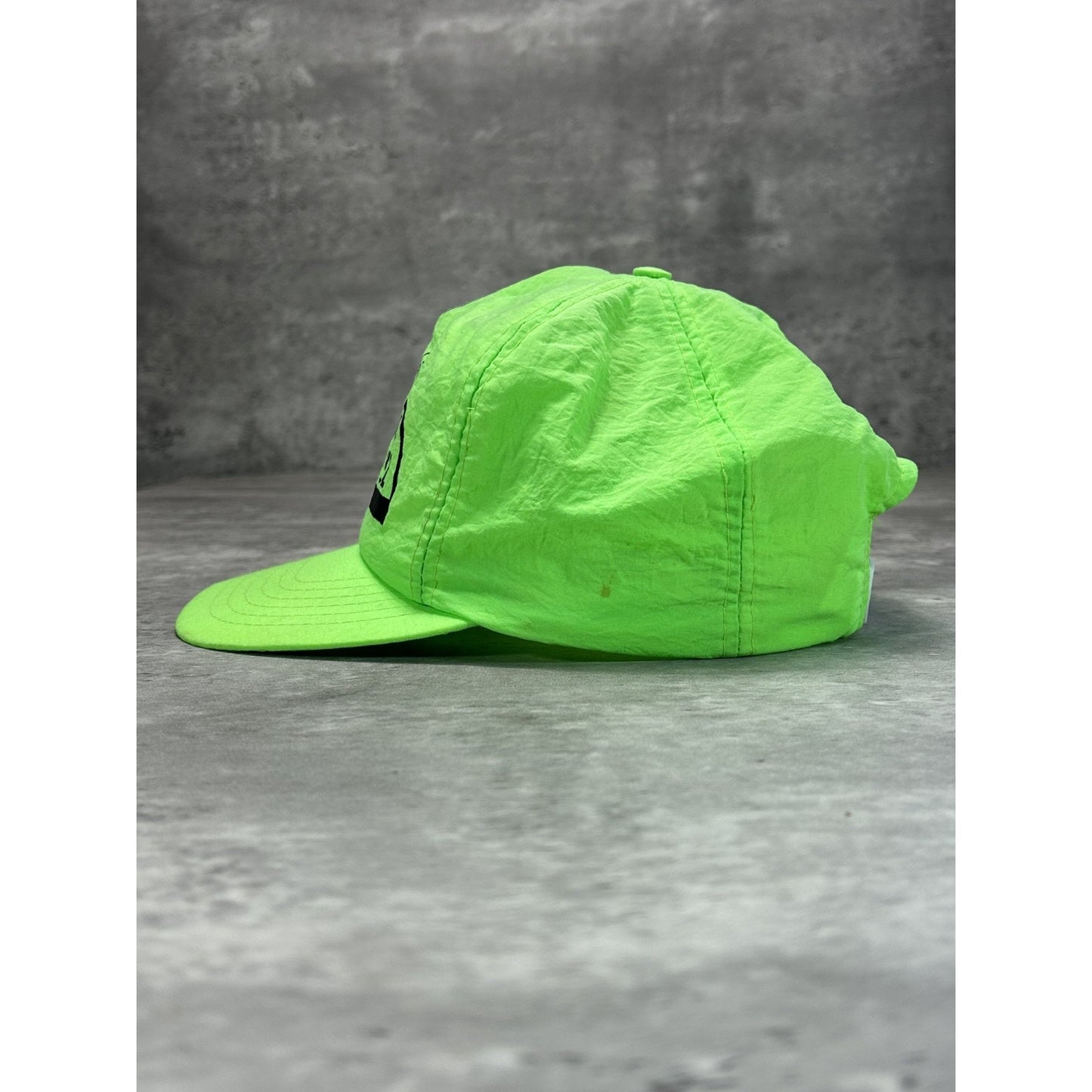 Vintage 1992 Skydome Champion Spellout Graphic Snapback Hat OSFA Neon Green