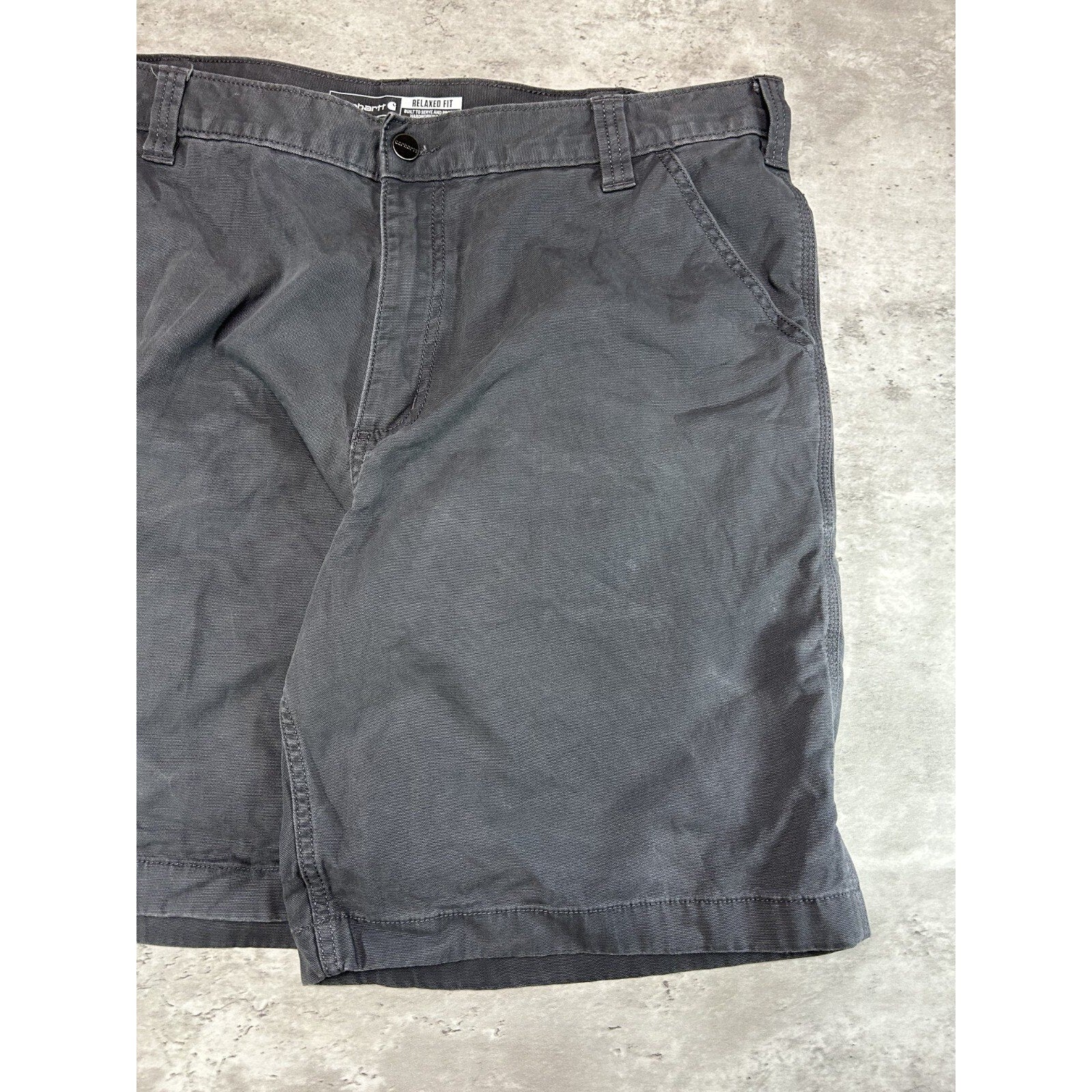 Carhartt Relaxed Fit Canvas Workwear Five Pocket Shorts Size 40 Gray