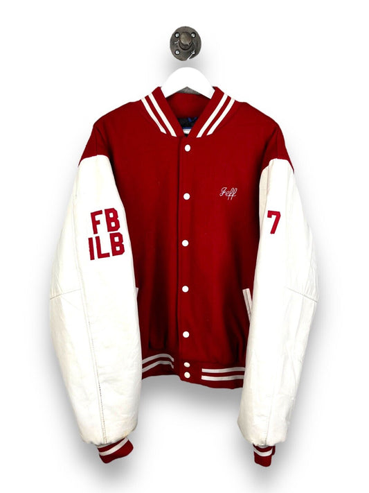 Vintage 90s Crestwood Football Wool Varsity Letterman Bomber Jacket Size 2XL