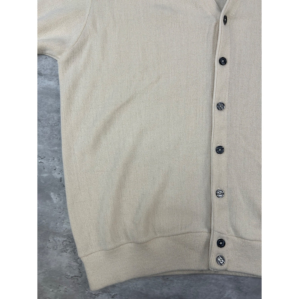 Vintage 80s/90s Izod Embroidered Crest Cardigan Knit Sweater Size XLT