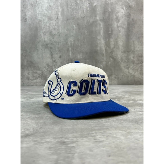 Vintage 90s Indianapolis Colts NFL Sports Specialties Shadow Snapback Hat OSFA