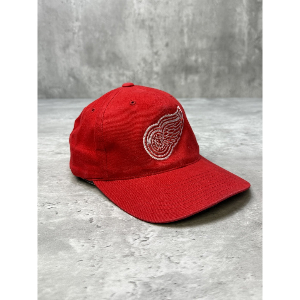 Vintage 90s Detroit Red Wings NHL Western Conference Snapback Hat OSFA