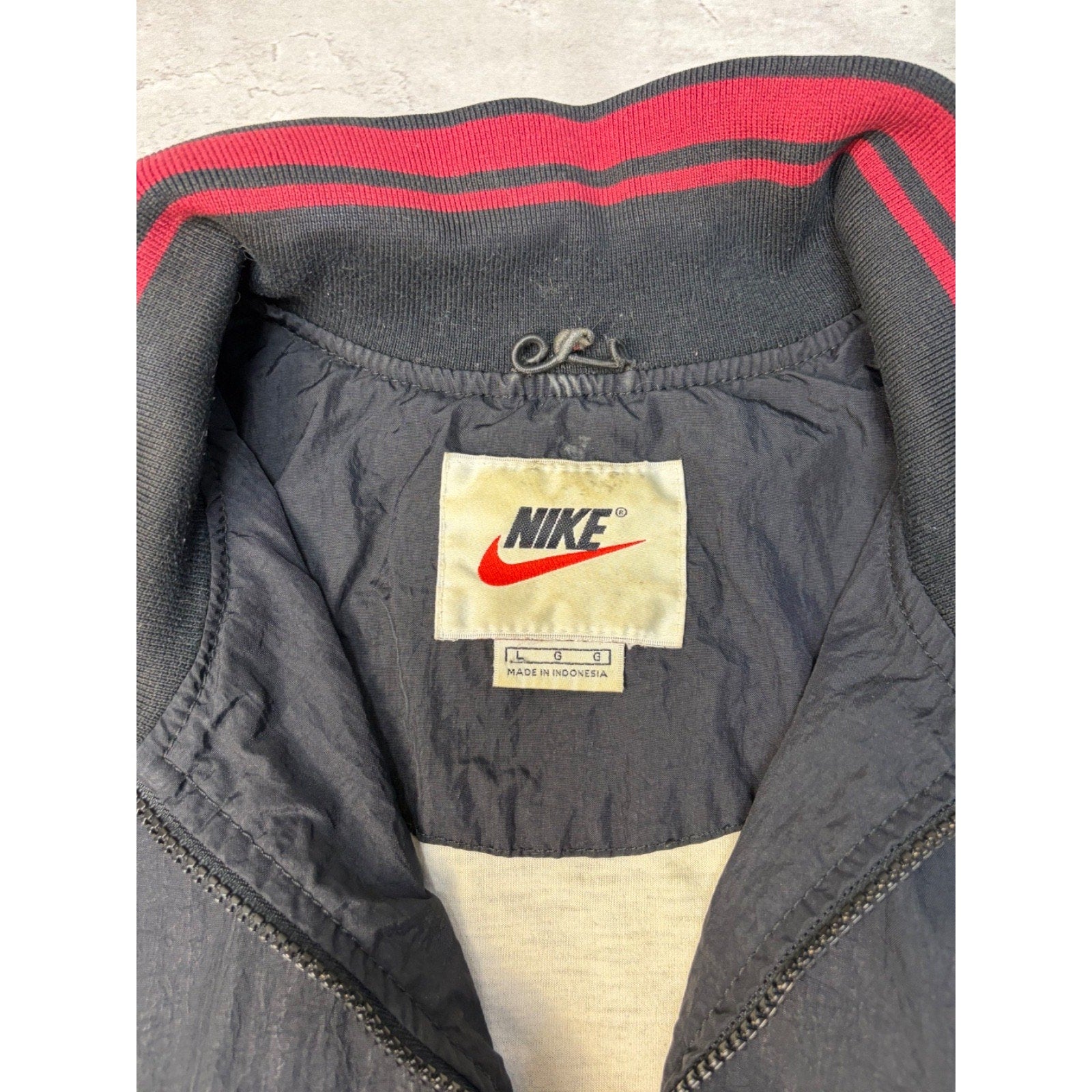 Vintage Nike Embroidered Mini Swoosh 1/2 Zip Windbreaker Jacket Size Large