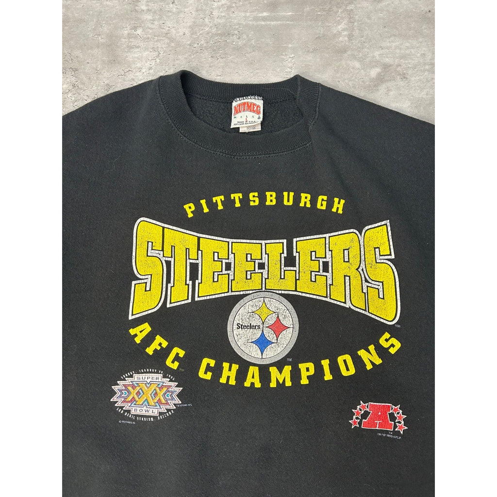 1996 Pittsburgh Steelers NFL AFC Champs Super Bowl XXX Sweatshirt Size Large