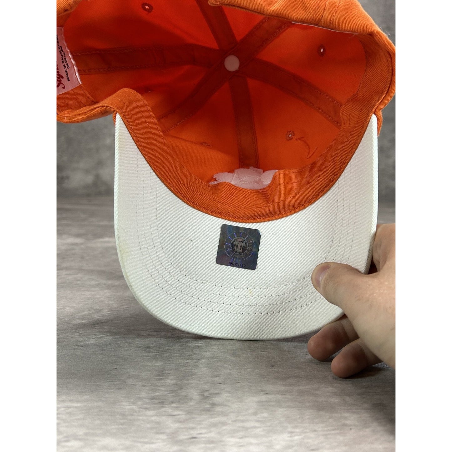 Vintage Clemson Tigers NCAA Embroidered Logo Strapback Hat OSFA Orange