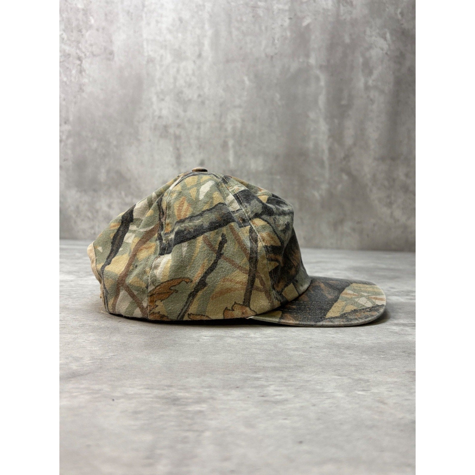 Vintage Blank Tree Camo Hunting Snapback Hat OSFA
