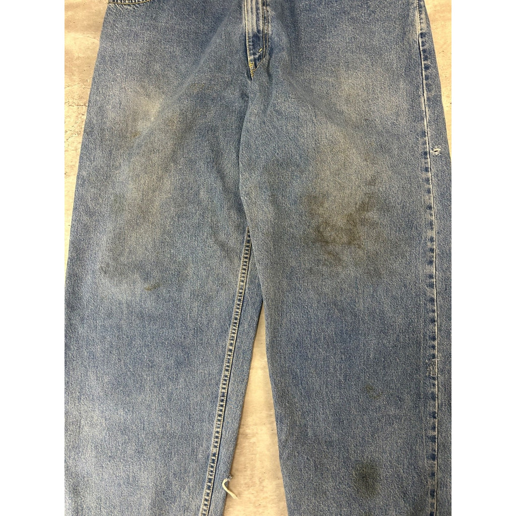 Vintage Y2K Levis Silver Tab Baggy Fit Medium Wash Denim Pants Size 39