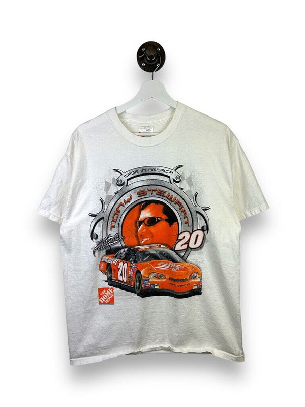 Vintage Tony Stewart #20 Home Depot Racing Nascar Graphic T-Shirt Size Large