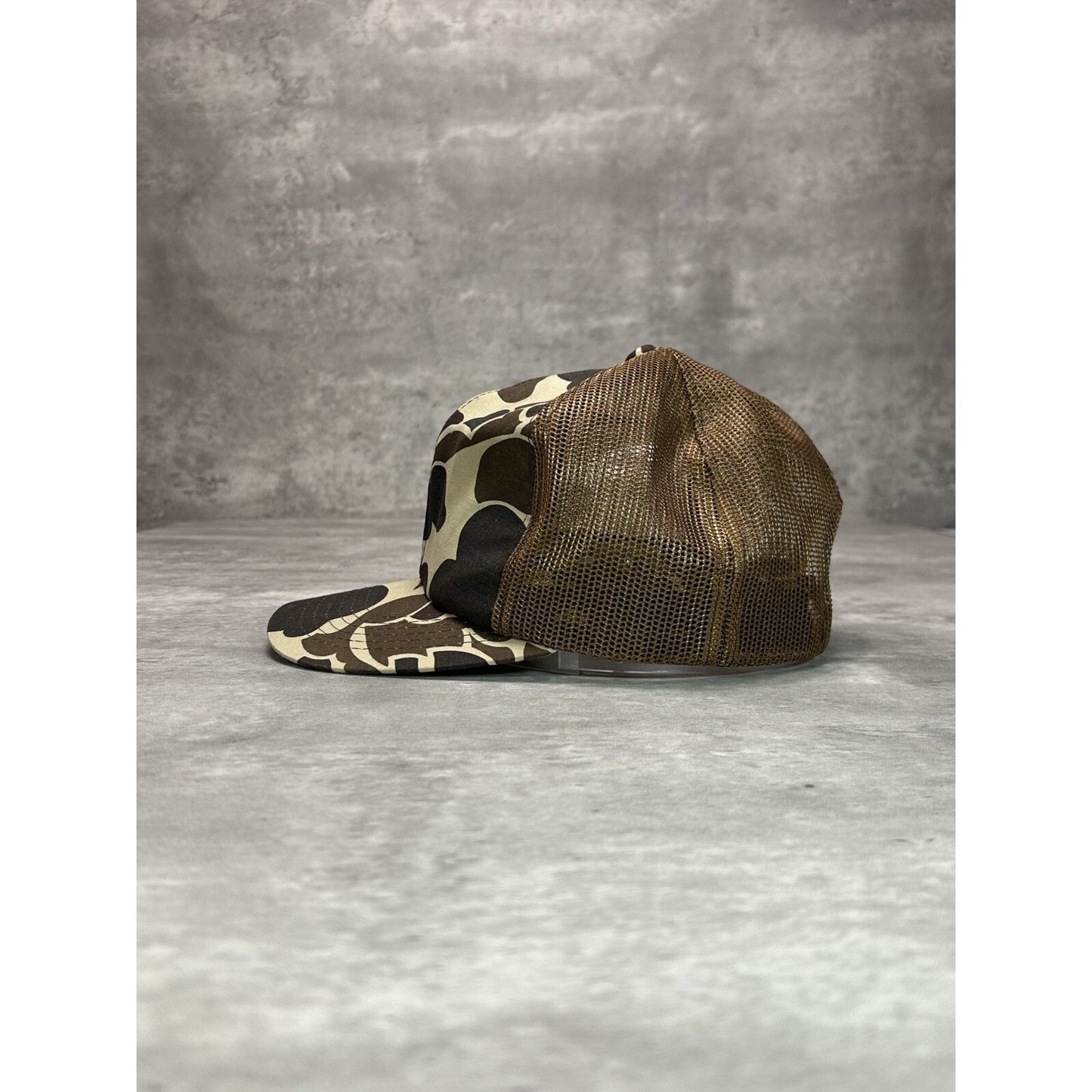 Vintage 80s/90s Duck Camo Hunting Trucker Snapback Hat OSFA