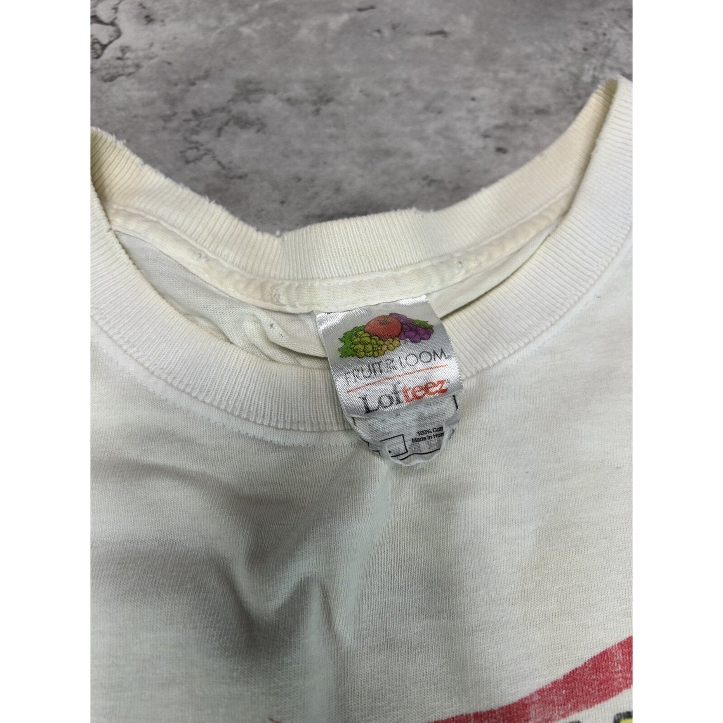 Vintage Greg Biffle #16 Colours Of Speed Nascar Racing T-Shirt Size Large White