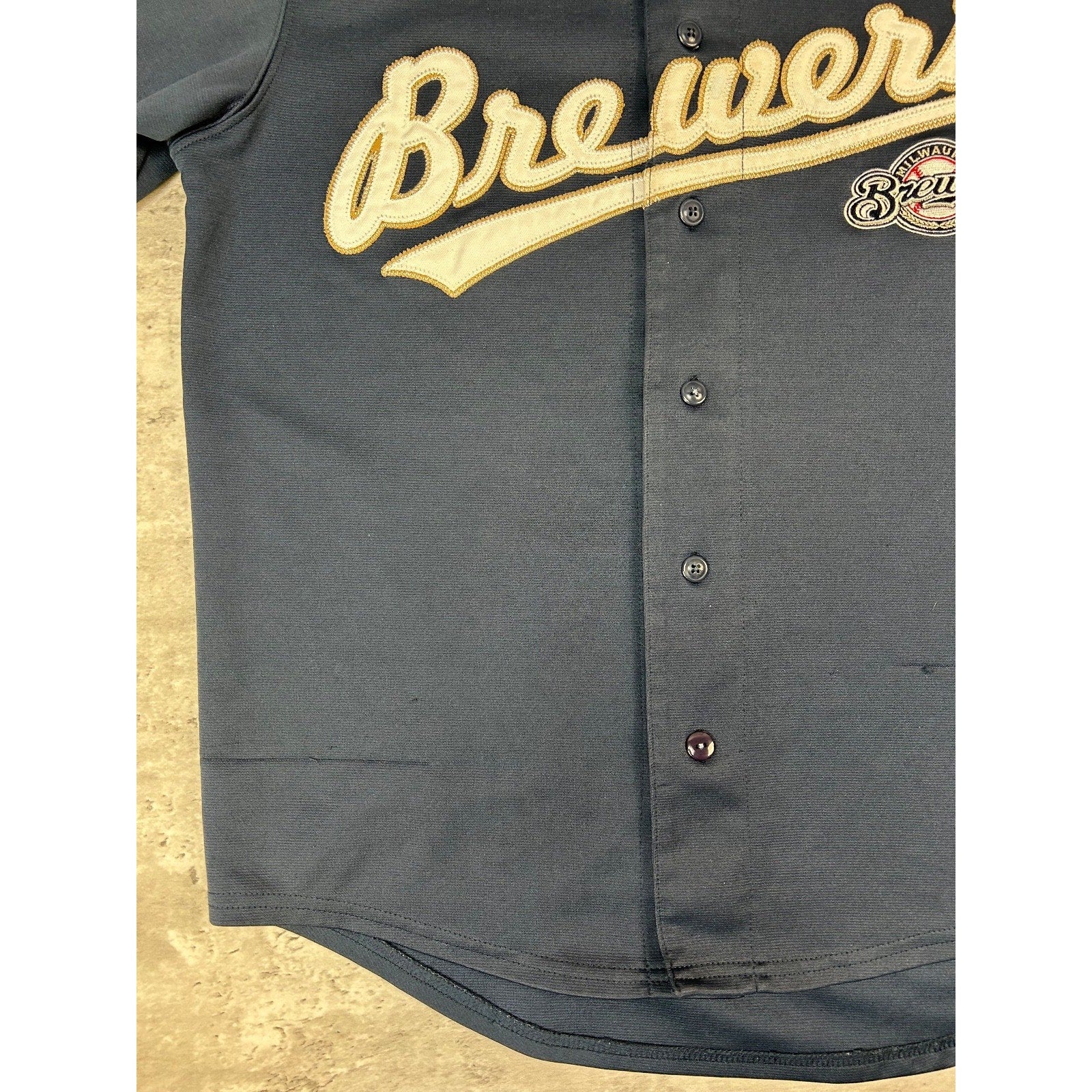 Vintage Milwaukee Brewers MLB Stitched Baseball Jersey Size Large