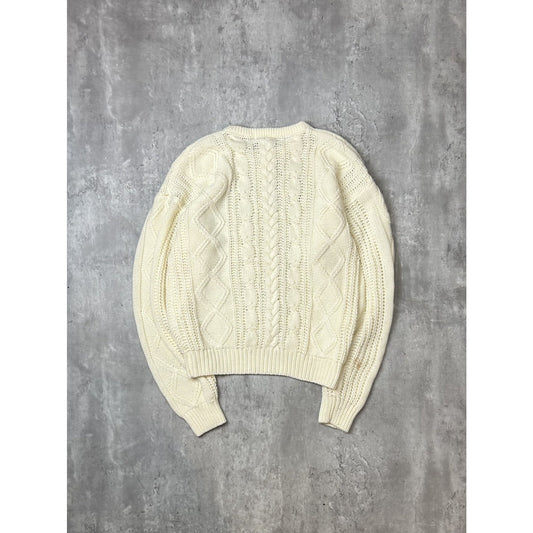 Vintage 1980s/90s Carriage Court Cable Knit Pullover Ribbed Sweater Size Medium