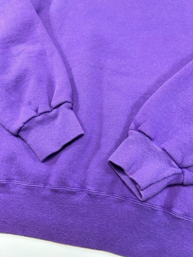 Vintage 80s/90s Champion Blank Crewneck Sweatshirt Size Medium Purple