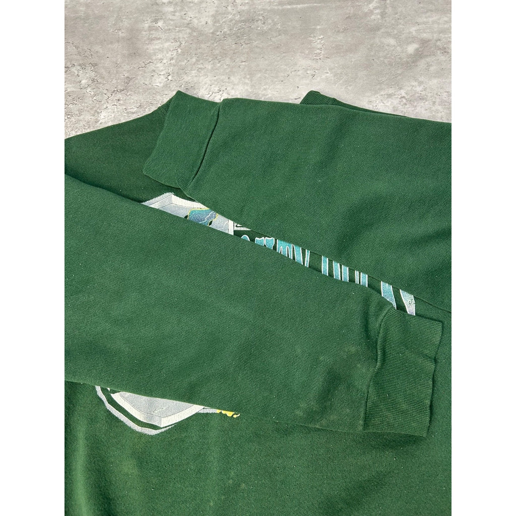 Vintage 1993 Anaheim Mighty Ducks NHL Graphic Spellout Sweatshirt Size Medium