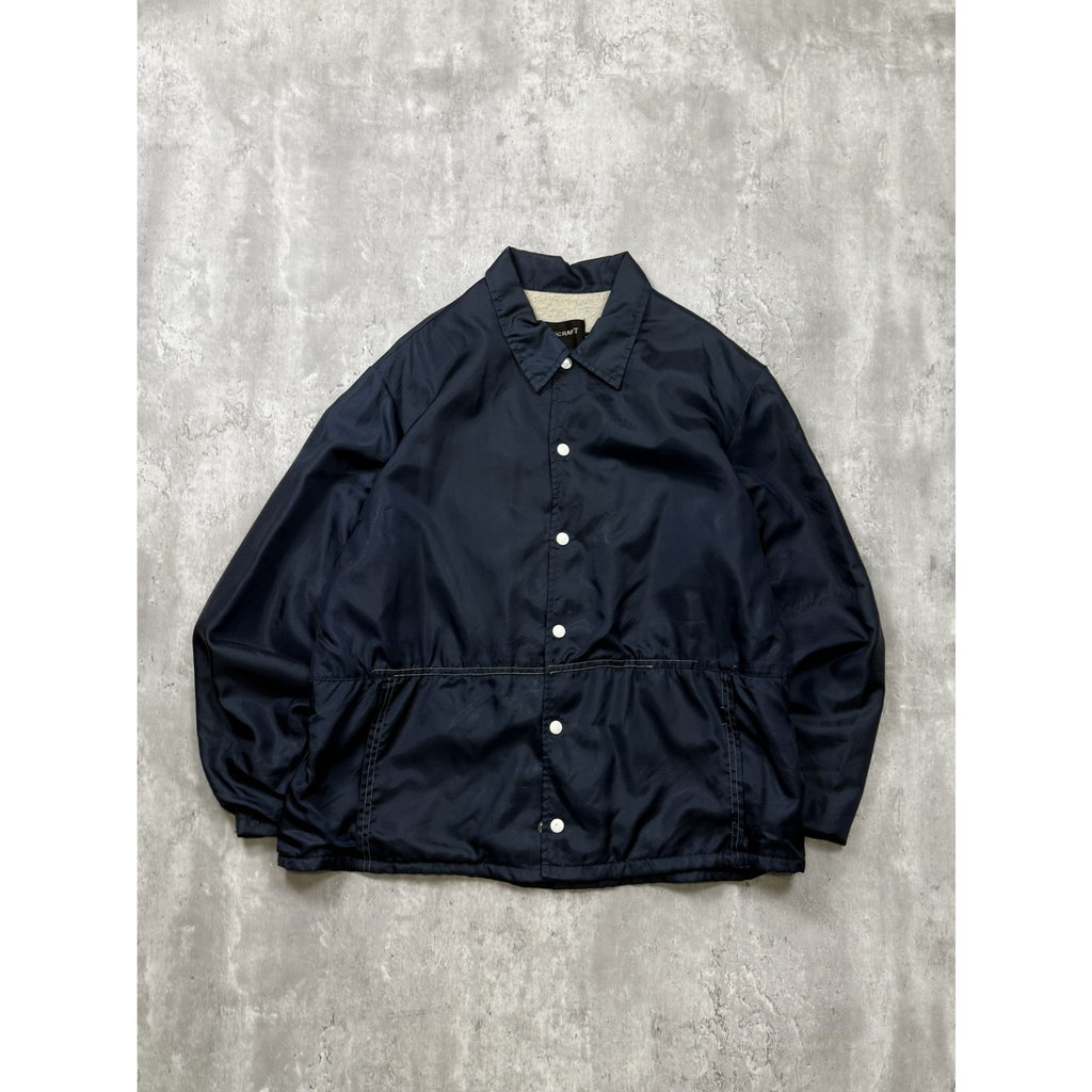 Vintage 1970s Towncraft Nylon Navy Blue Coaches Jacket Size XL
