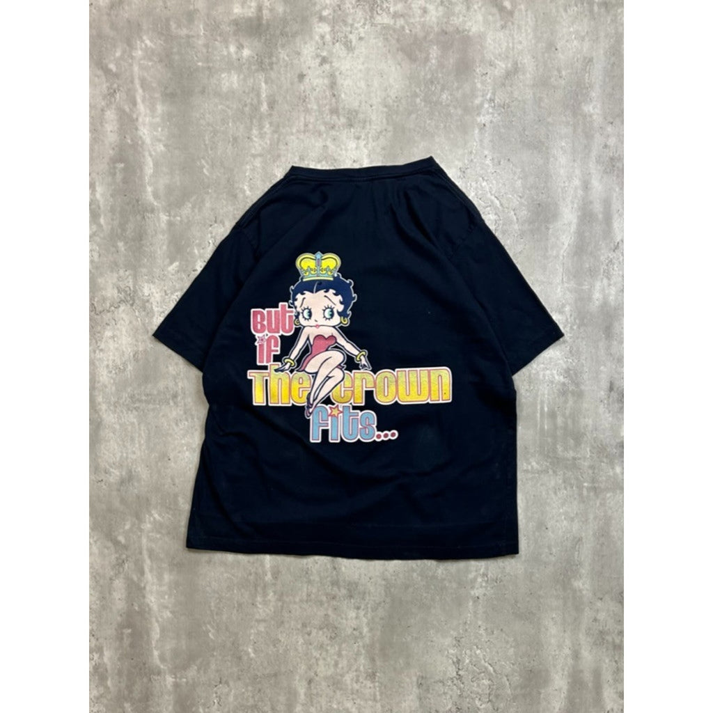 Vintage 2003 Betty Boop Didnt Ask To Be The Queen Cartoon Graphic T-Shirt Sz XL