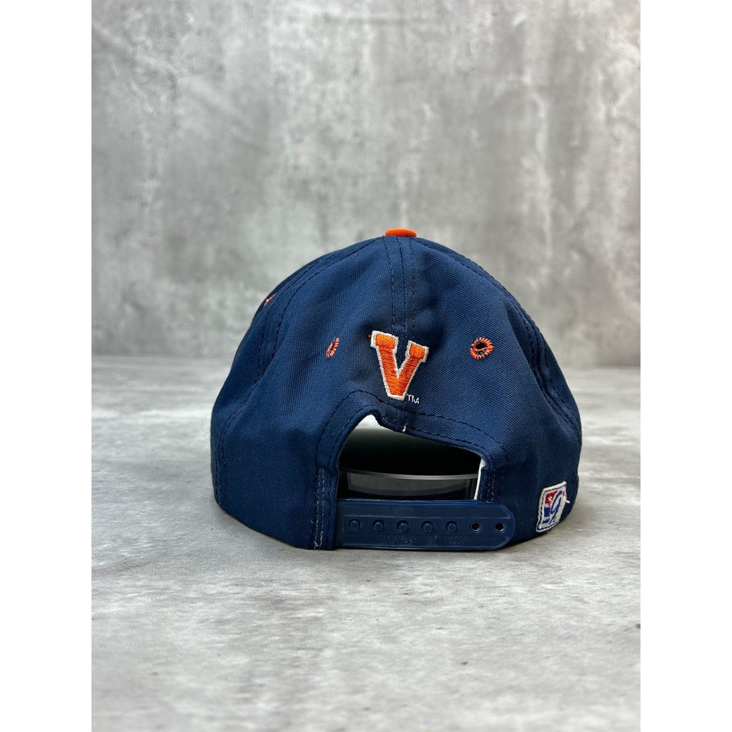 Vintage 90s Virginia Cavaliers NCAA Embroidered Spellout Snapback Hat OSFA