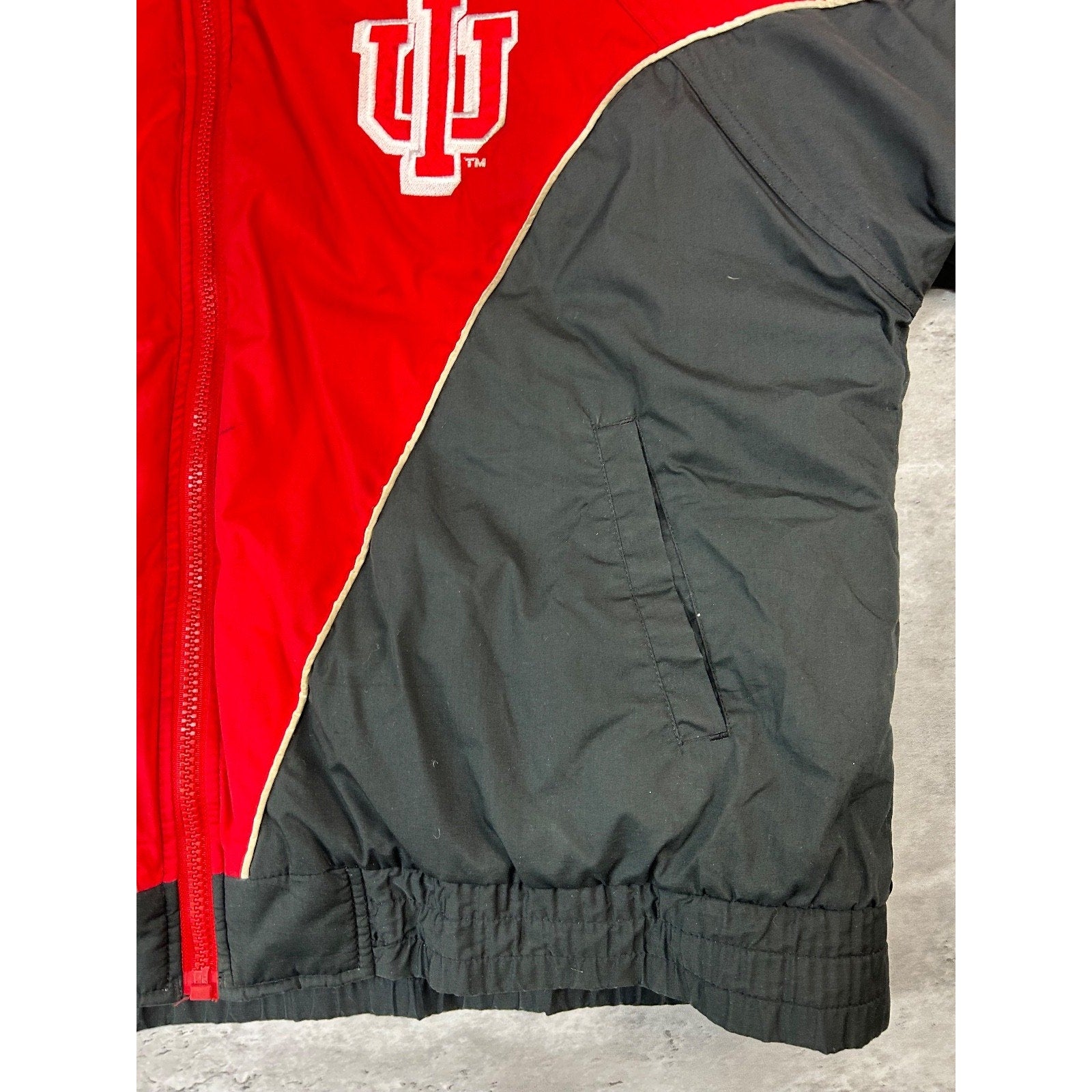 Vintage 90s Indiana Hoosiers NCAA Insulated Full Zip Hooded Jacket Size 2XL