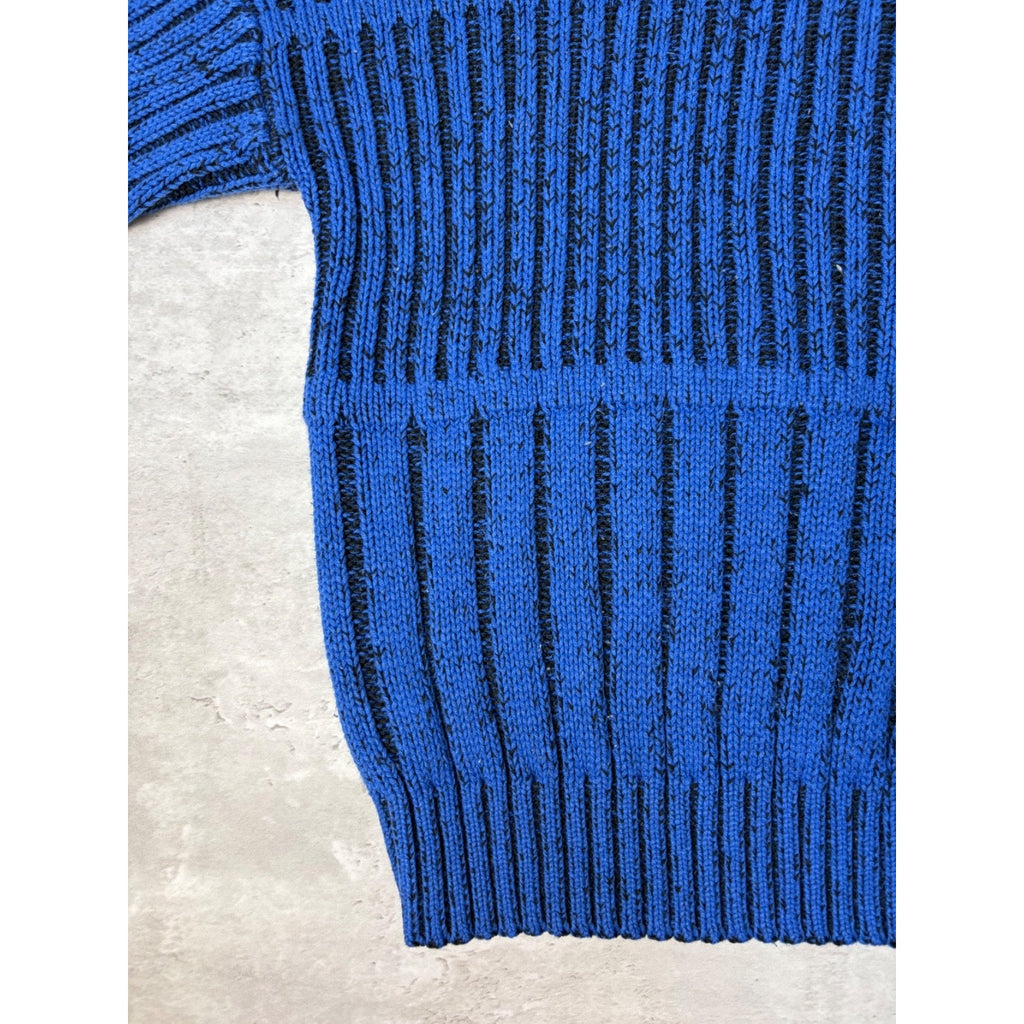 Vintage 90s Abstract Striped Pullover Ribbed Knit Sweater Size Small