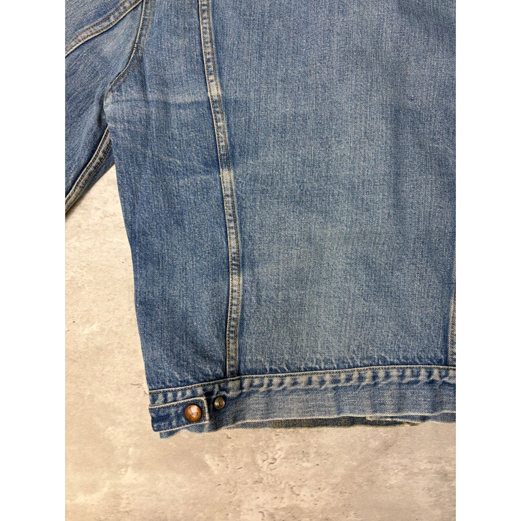 Vintage 1960s GWG Kings Medium Wash Denim Trucker Jacket Size Medium