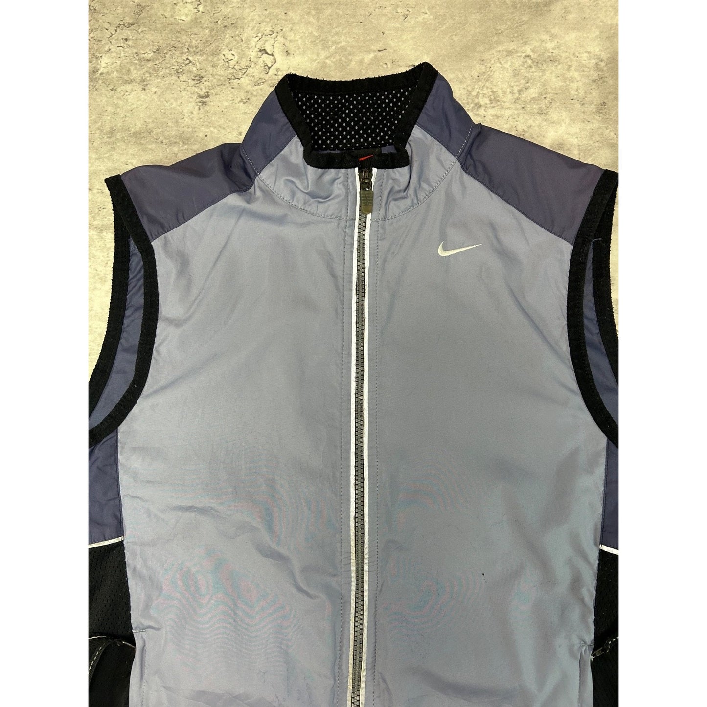 Vintage 2000s Nike Embroidered Swoosh Lightweight Full Zip Vest Sz Medium YOUTH