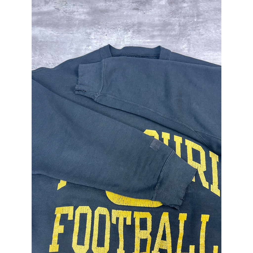 Vintage 90s Missouri Football NCAA Collegiate Spellout Sweatshirt Size XL