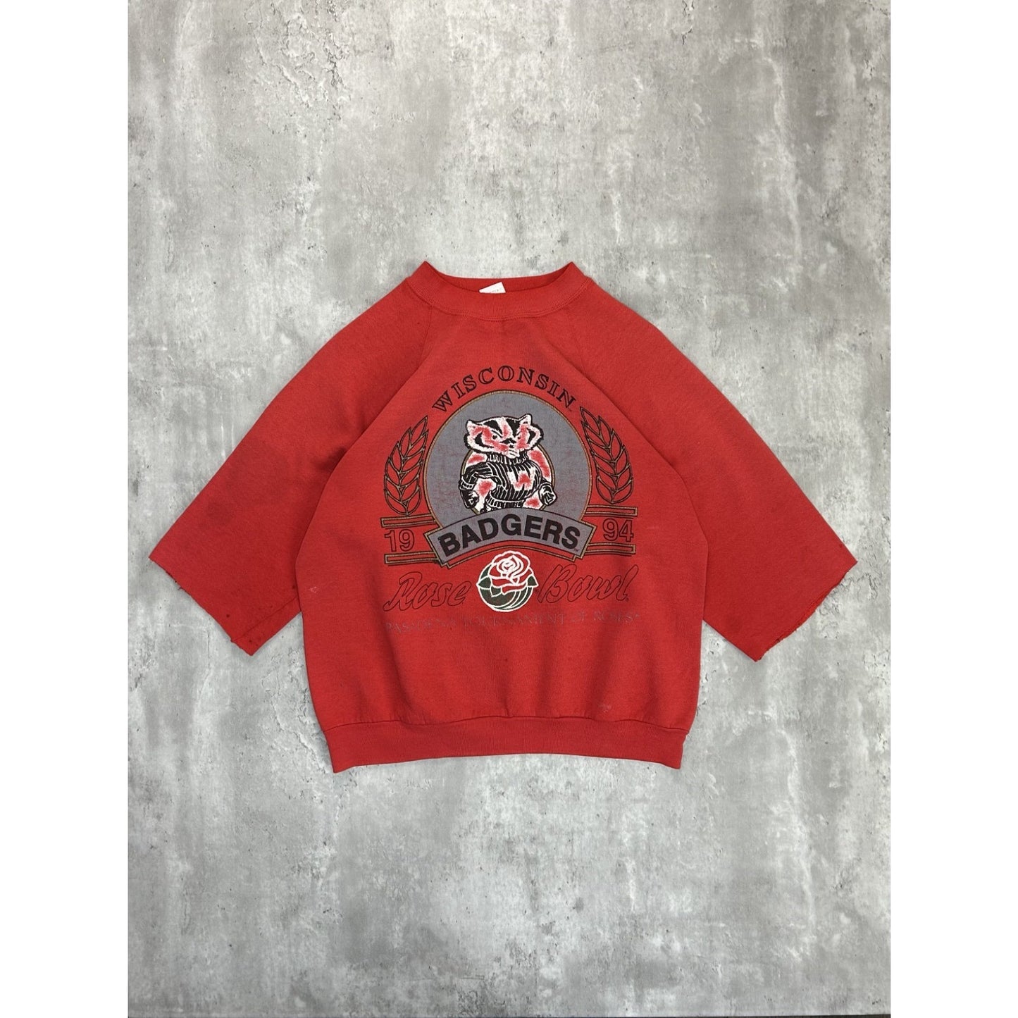 Vintage 1994 Wisconsin Badgers NCAA Rose Bowl Champs Football Sweatshirt Large
