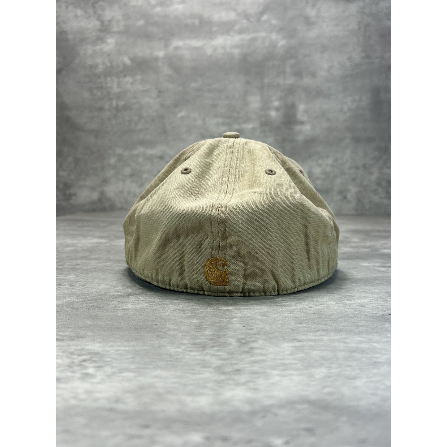 Vintage 90s Carhartt Canvas Embroidered Patch Workwear Flexfit Hat L/XL