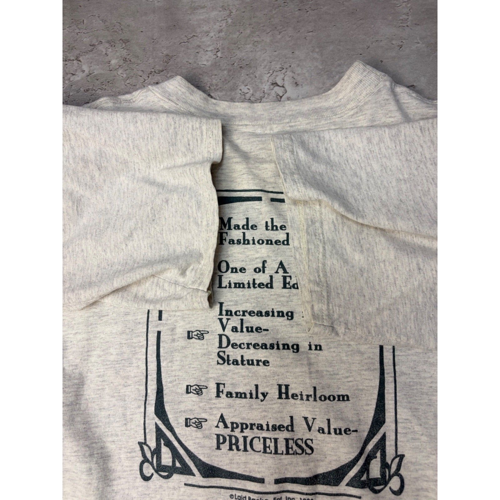 Vintage 1993 Genuine Antique Person Comedy Slogan Graphic T-Shirt Size Large