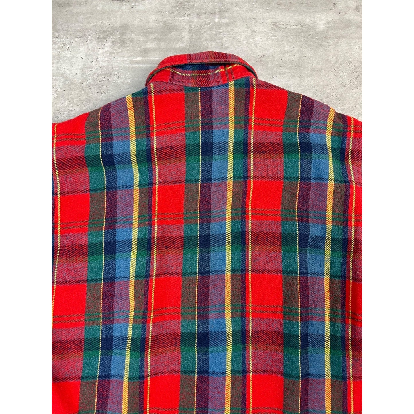 VTG 90s St Johns Bay Plaid Double Pocket Long Sleeve Button Up Shirt Sz Large