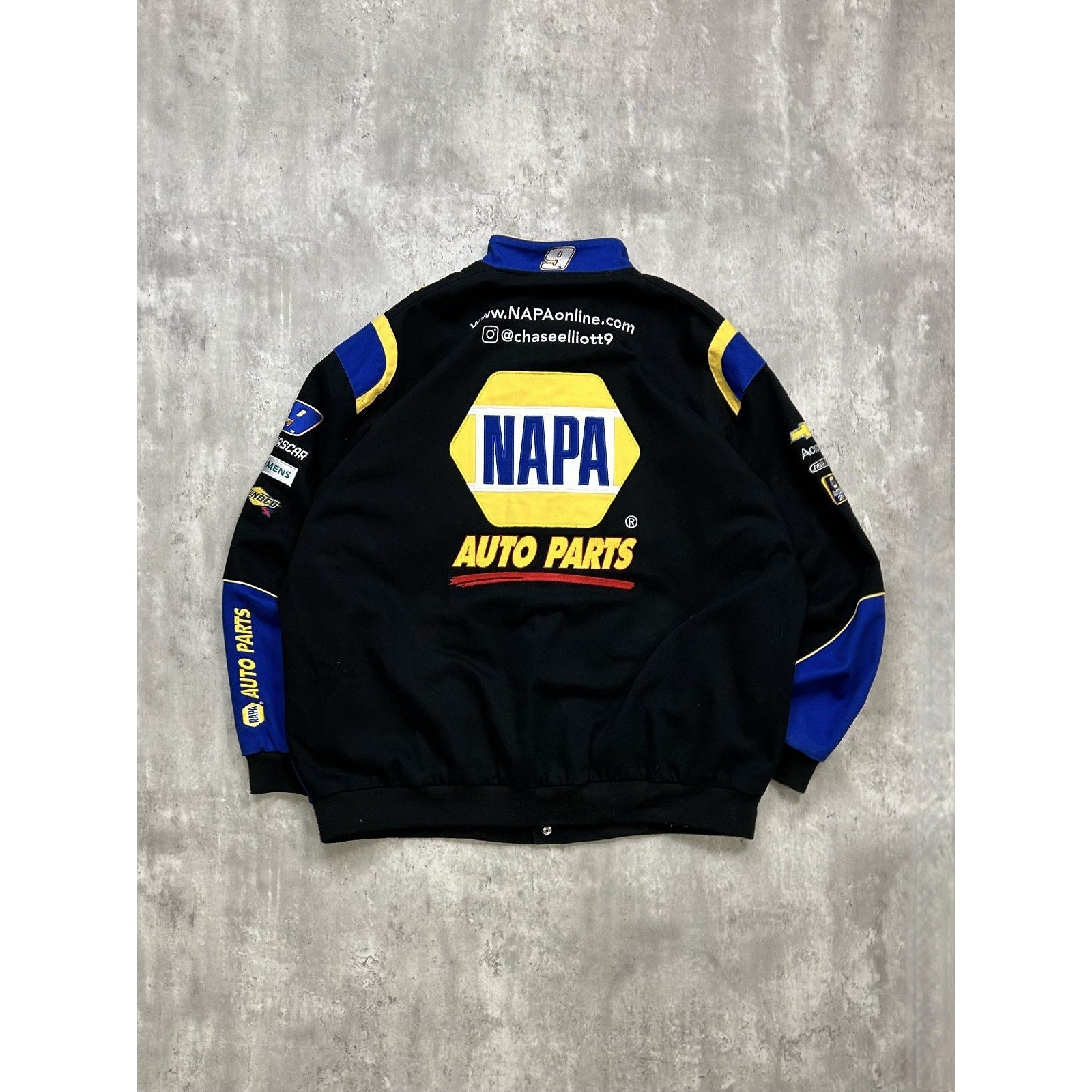 Vintage Chase Elliot Napa Racing Embroidered Nascar Race Jacket Size 3XL