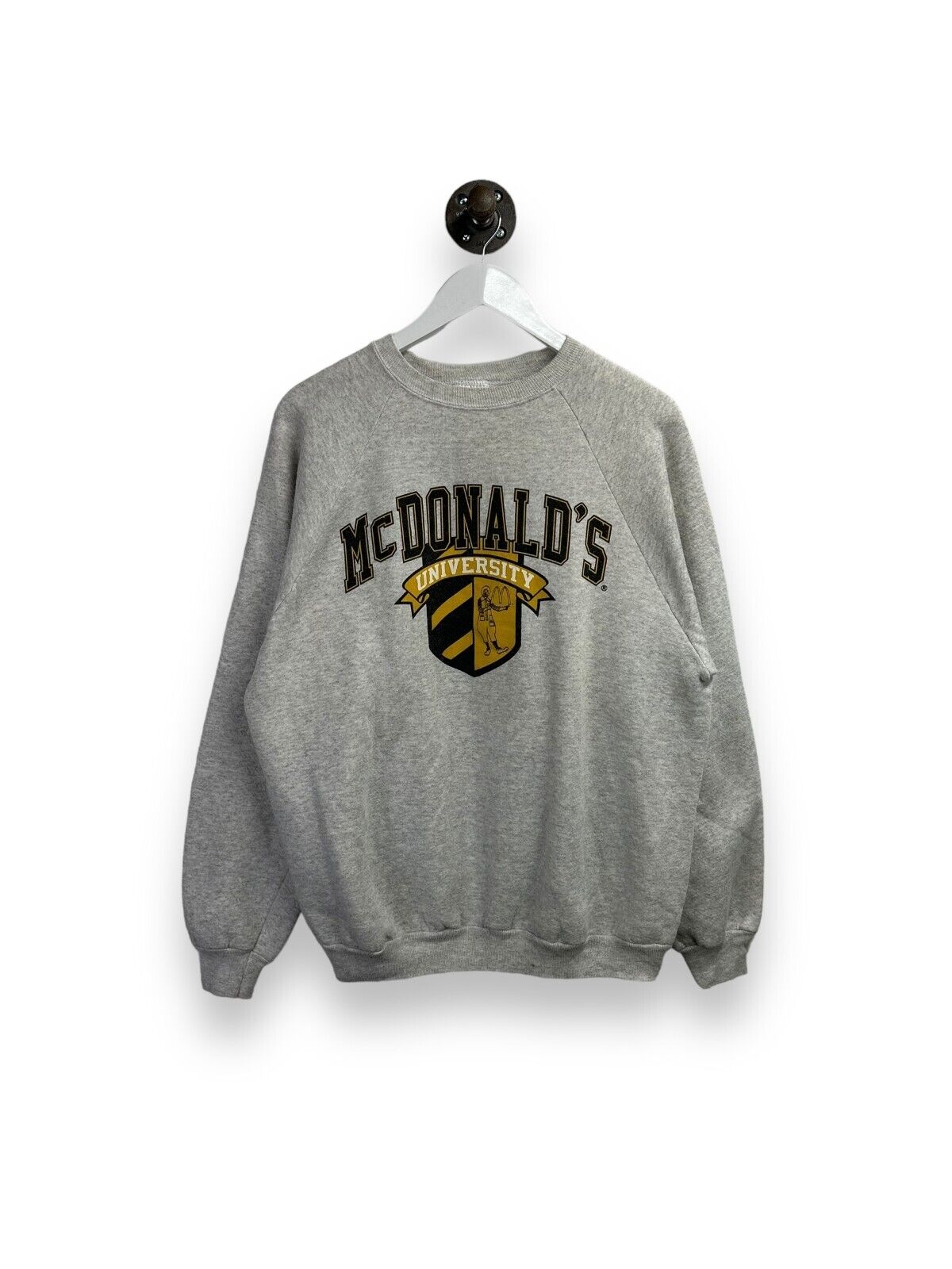 Vintage 90s McDonalds University Collegiate Crest Graphic Sweatshirt Size XL