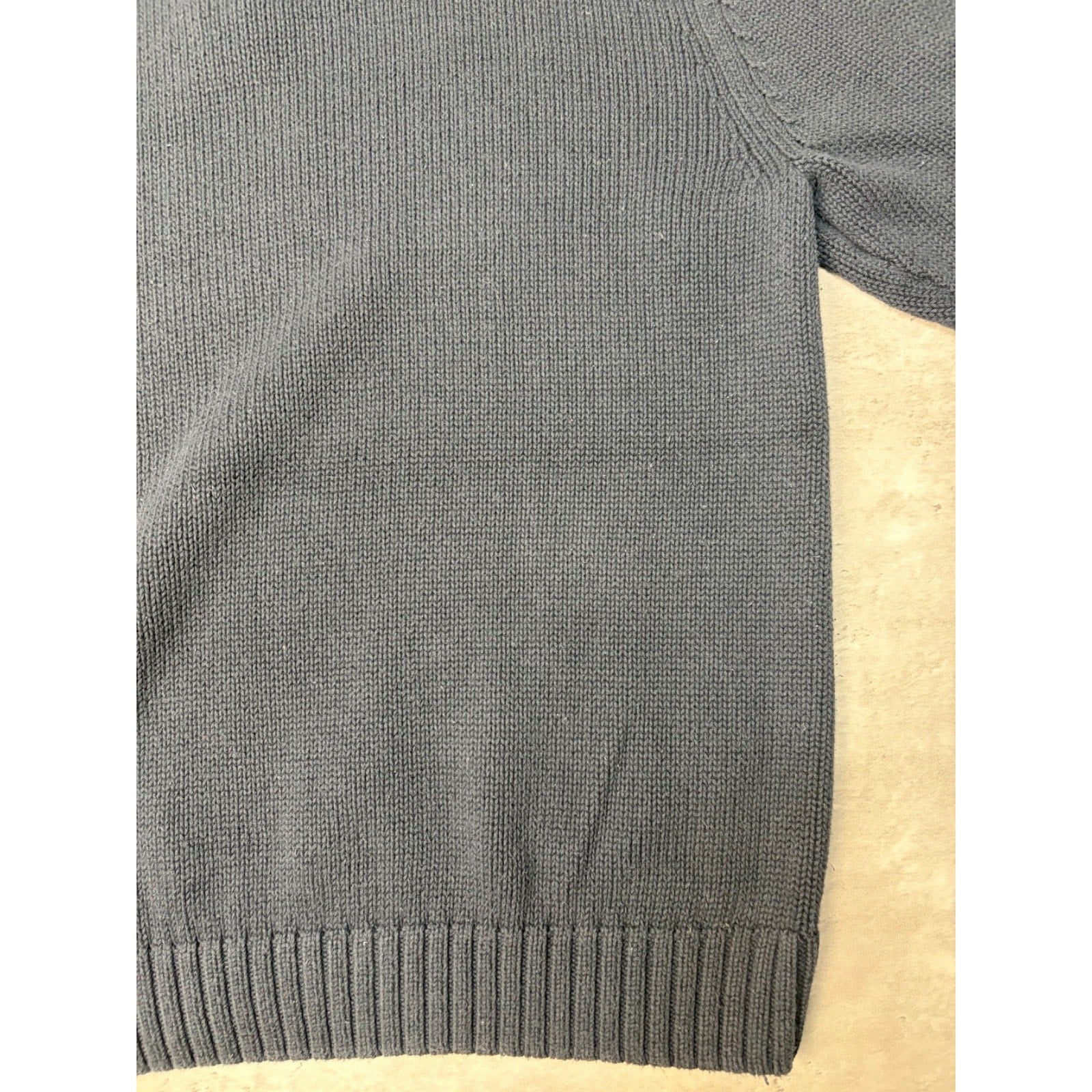 Vintage Chaps Embroidered Crest 1/4 Zip Pullover Knit Sweater Size Large