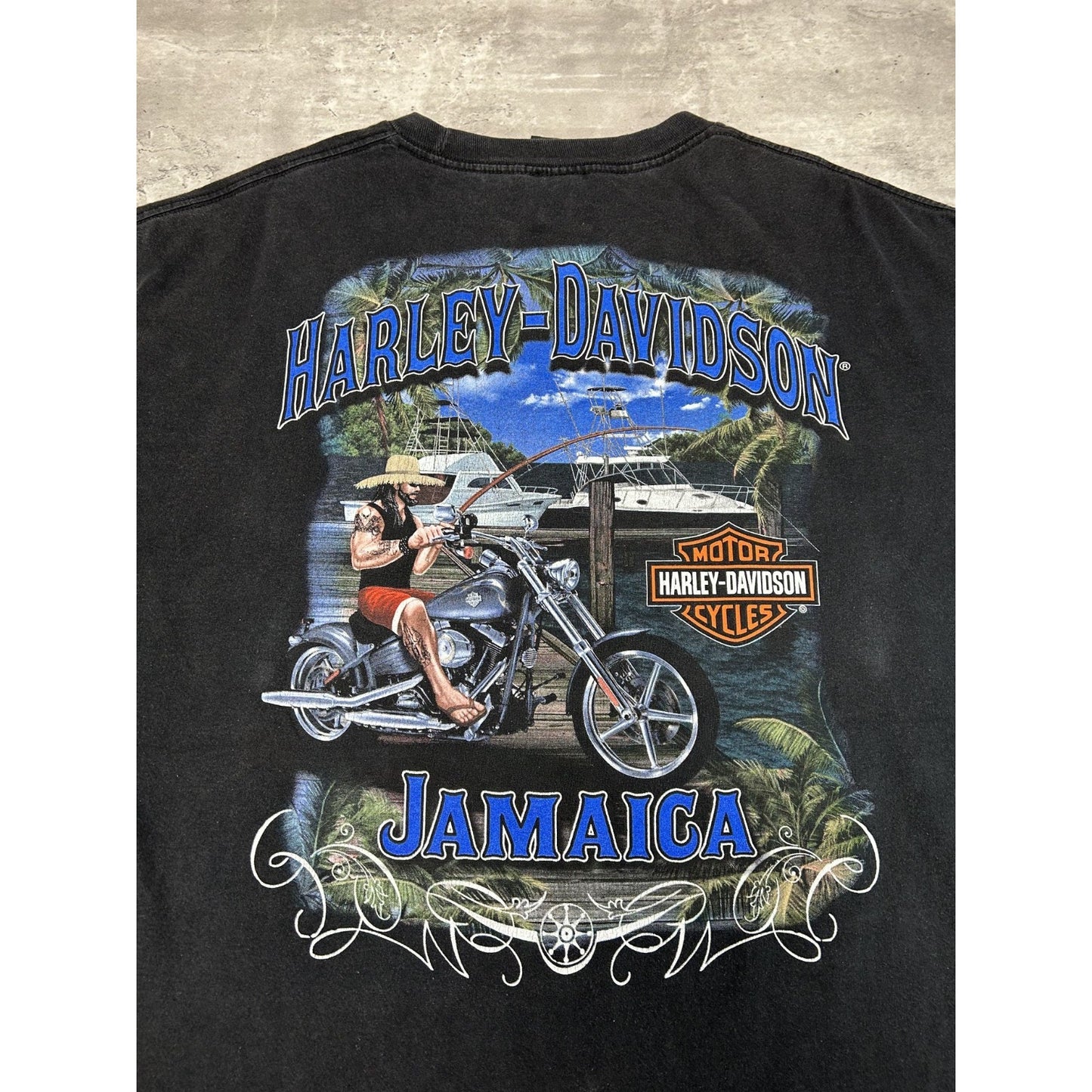 Vintage Harley Davidson Classic Logo Motorcycle Spellout Graphic T-Shirt Sz 2XL