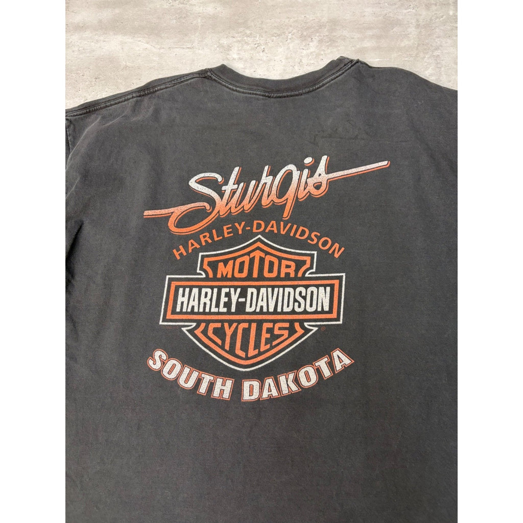 Harley Davidson Sturgie Black Hilly Rally Eagle Graphic T-Shirt Size 2XL