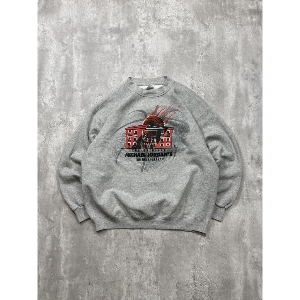 VTG 90s Nike Michael Jordan's Restaurant Destination Graphic Sweatshirt Size XL