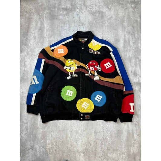 Vintage Jeff Hamilton M&M Racing Embroidered Nascar Race Jacket Size 6XL
