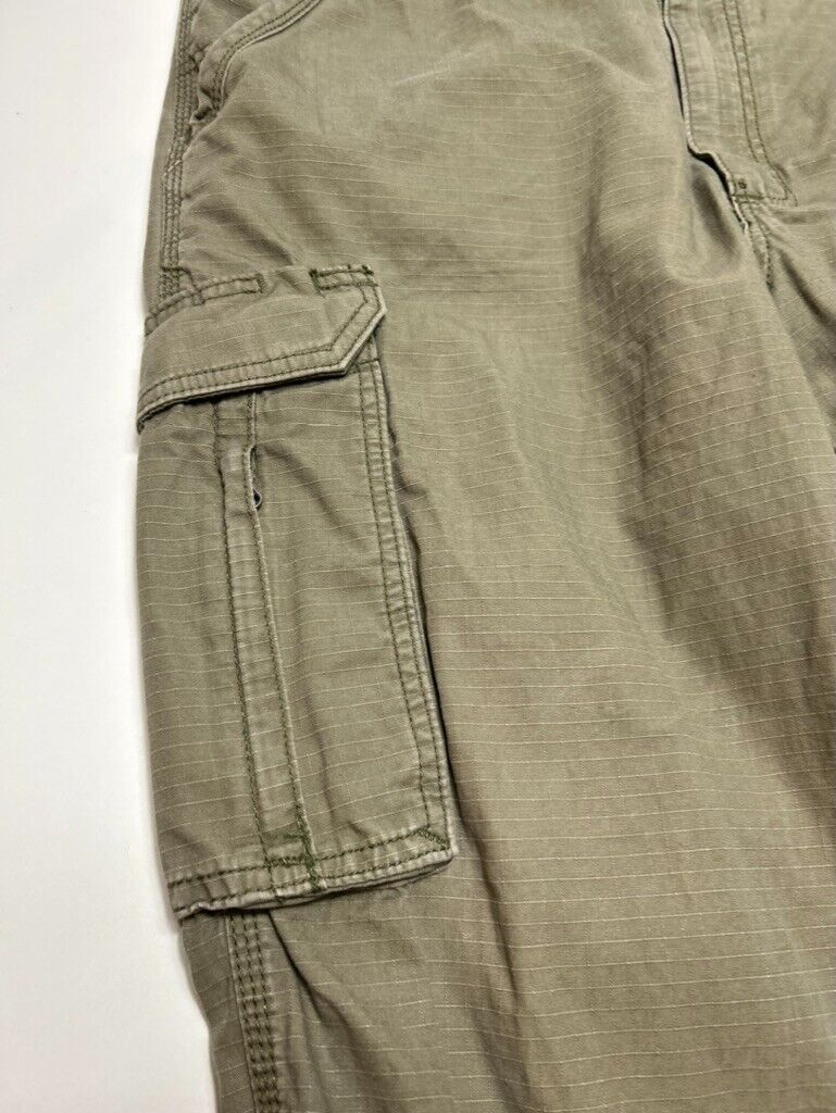 Carhartt Relaxed Fit Rip Stop Workwear Cargo Pants Size 37W Green