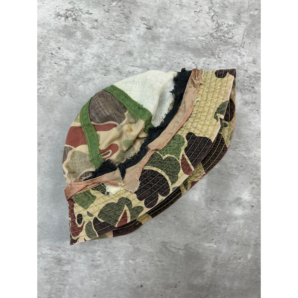 Vintage 80s/90s Woodland Camo Hunting Bucket Hat OSFA