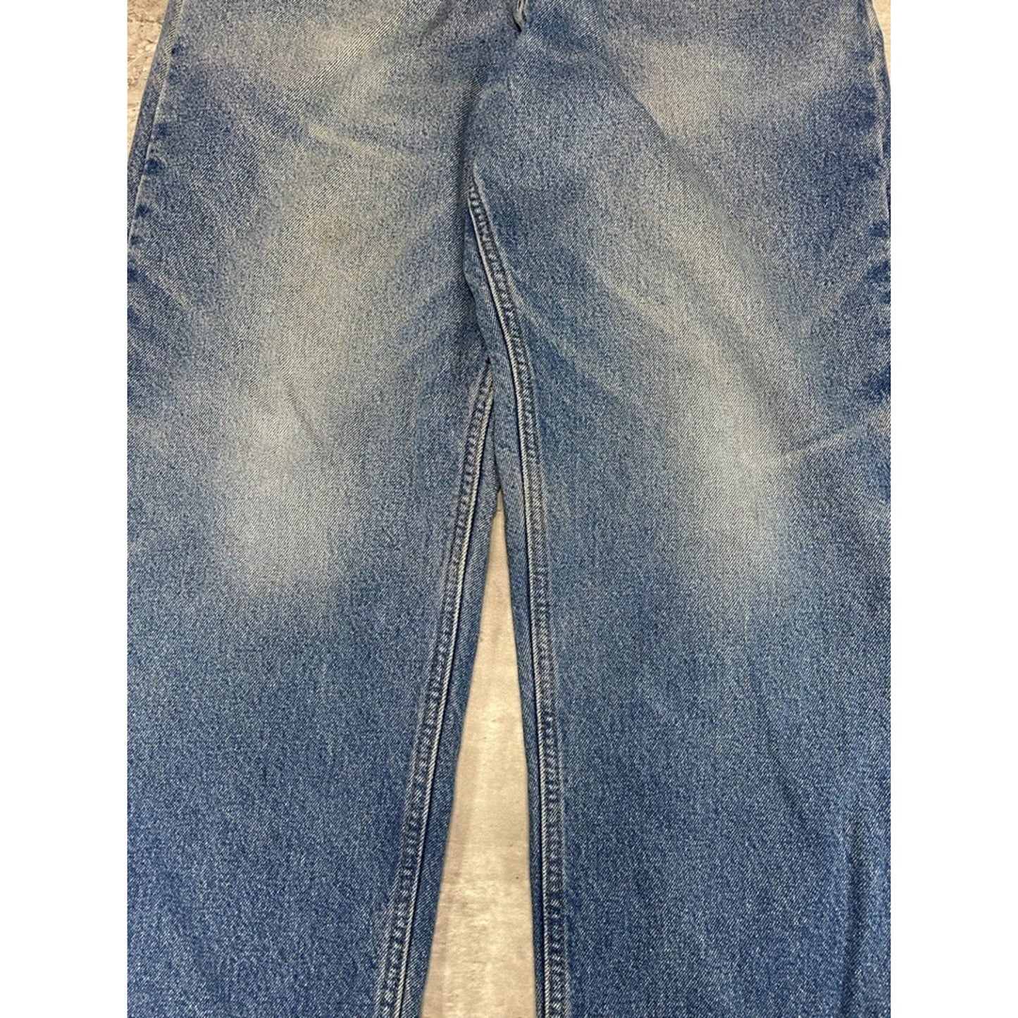 Vintage Carhartt Plaid Lined Medium Wash Workwear Denim Pants Size 34 Blue