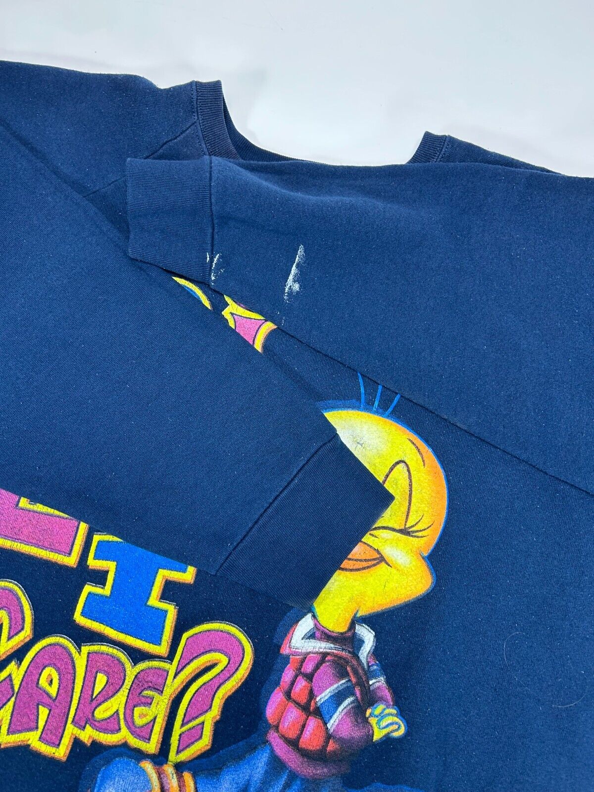 Vintage 80s/90s Looney Tunes Tweety Do I look Like I Care? Sweatshirt Sz 2XL